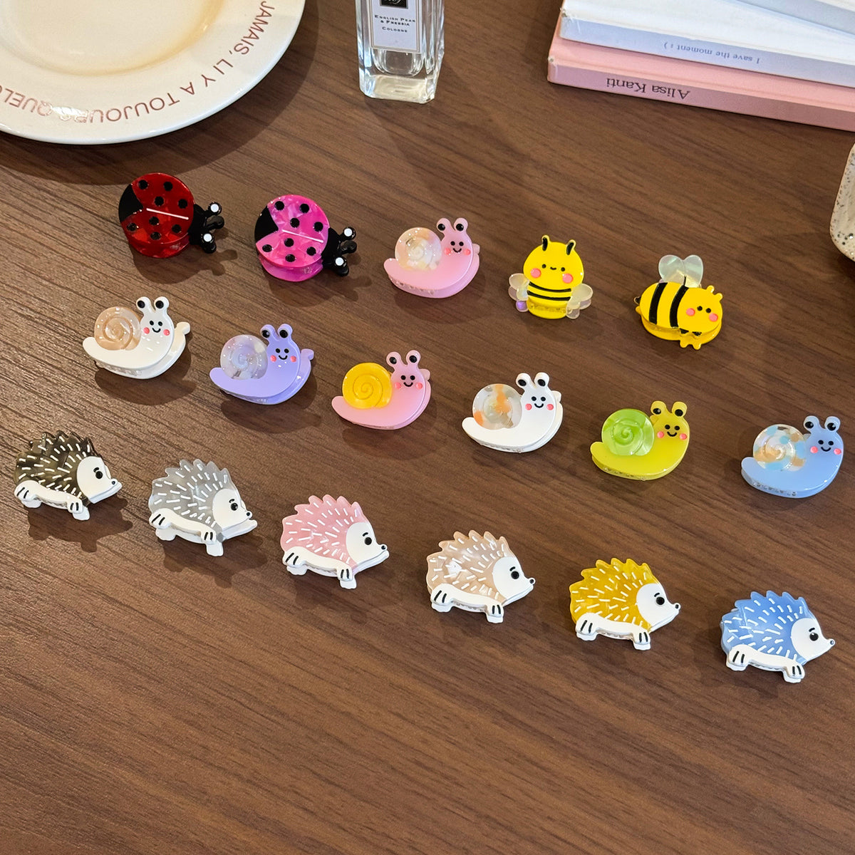 Mini Honeybee hedgehog ladybird hair claw