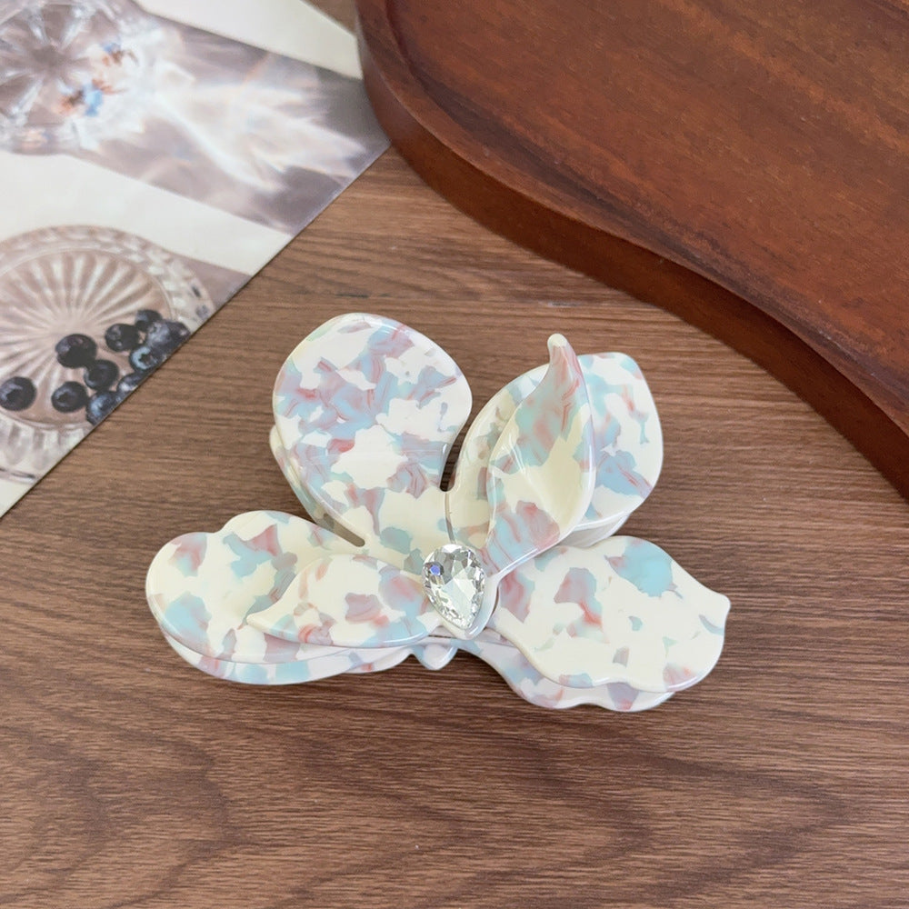 Retro Phalaenopsis acetate grab clip versatile hairpin hair claw