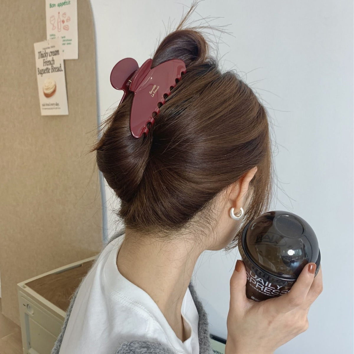 gold label gripper anchor red hair gripper classic simple hairpin female elegant cross-border hair claw