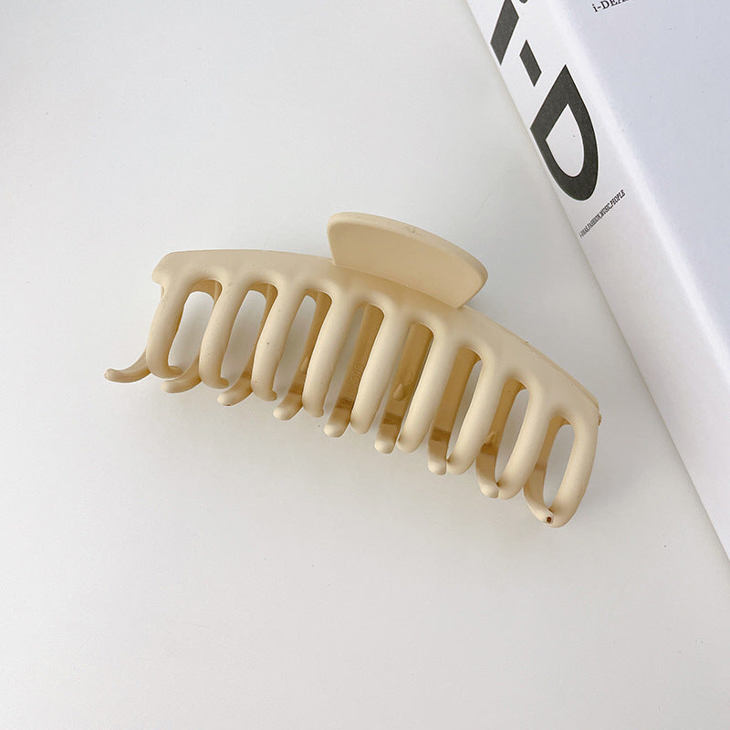 autumn and winter new hair claw resin material solid color clip back head plate hairpin dating