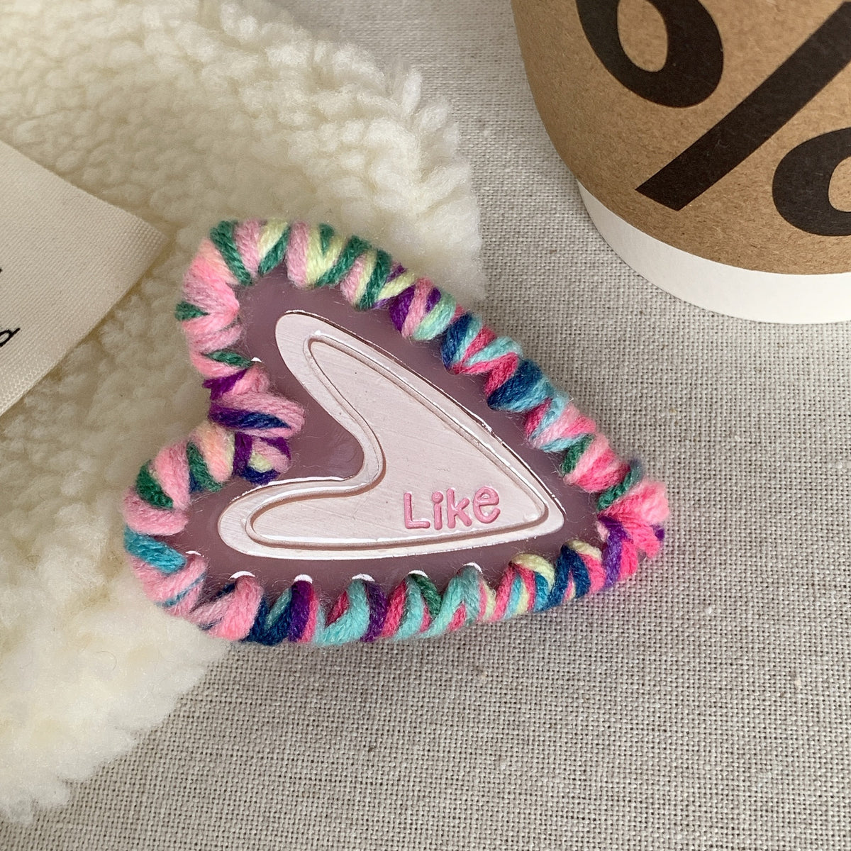 Pentagram top clip high-end star love plush wool hairpin cute girl duck bill hair clip