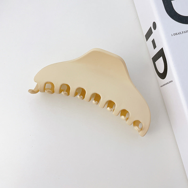 autumn and winter new hair claw resin material solid color clip back head plate hairpin dating