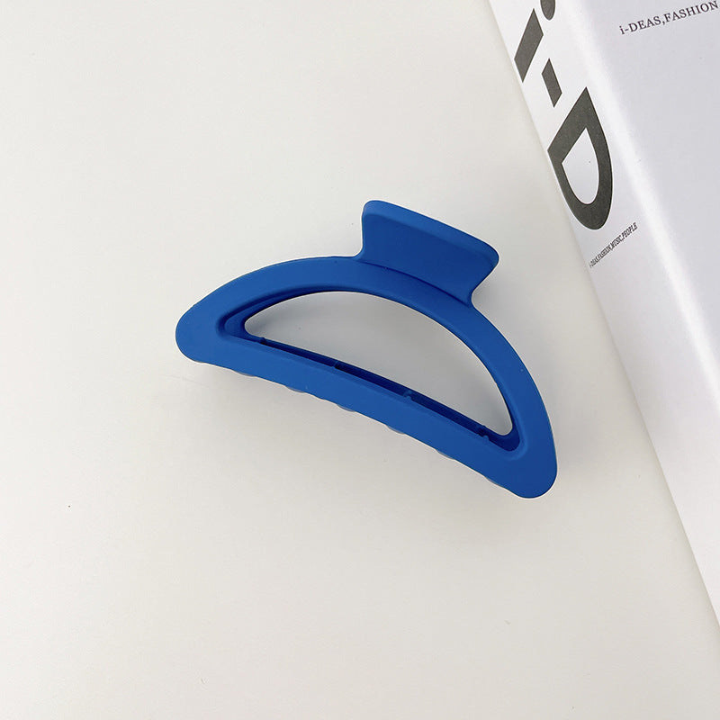 autumn and winter new hair claw resin material solid color clip back head plate hairpin dating