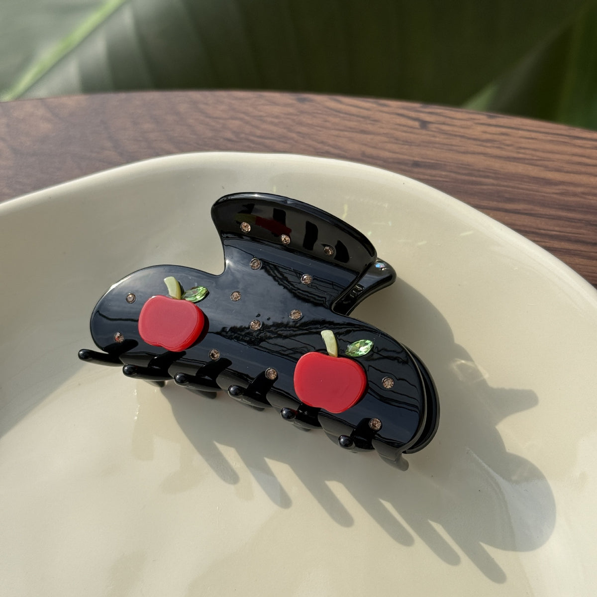 love flower diamond hair claw