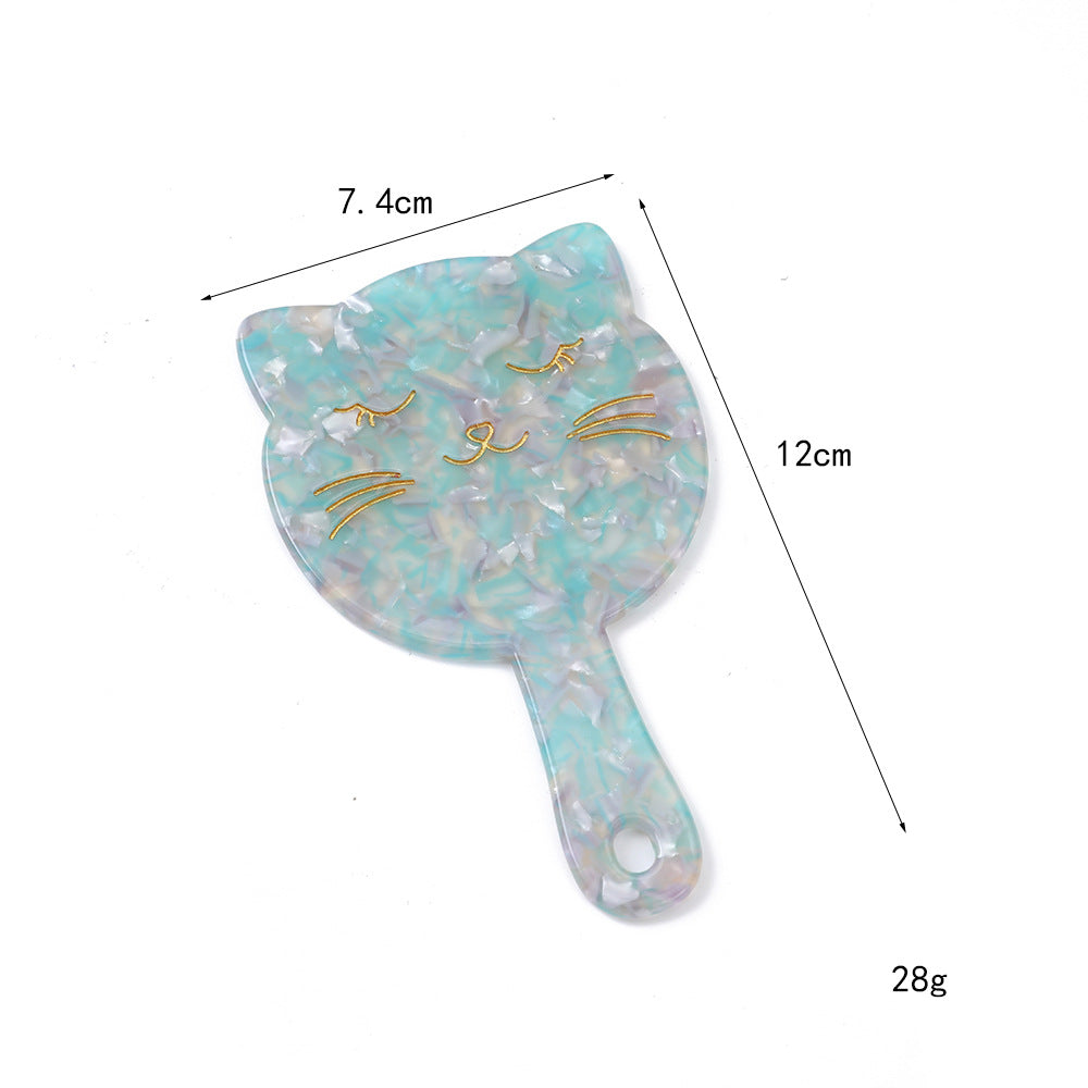 shell kitten handheld mirror