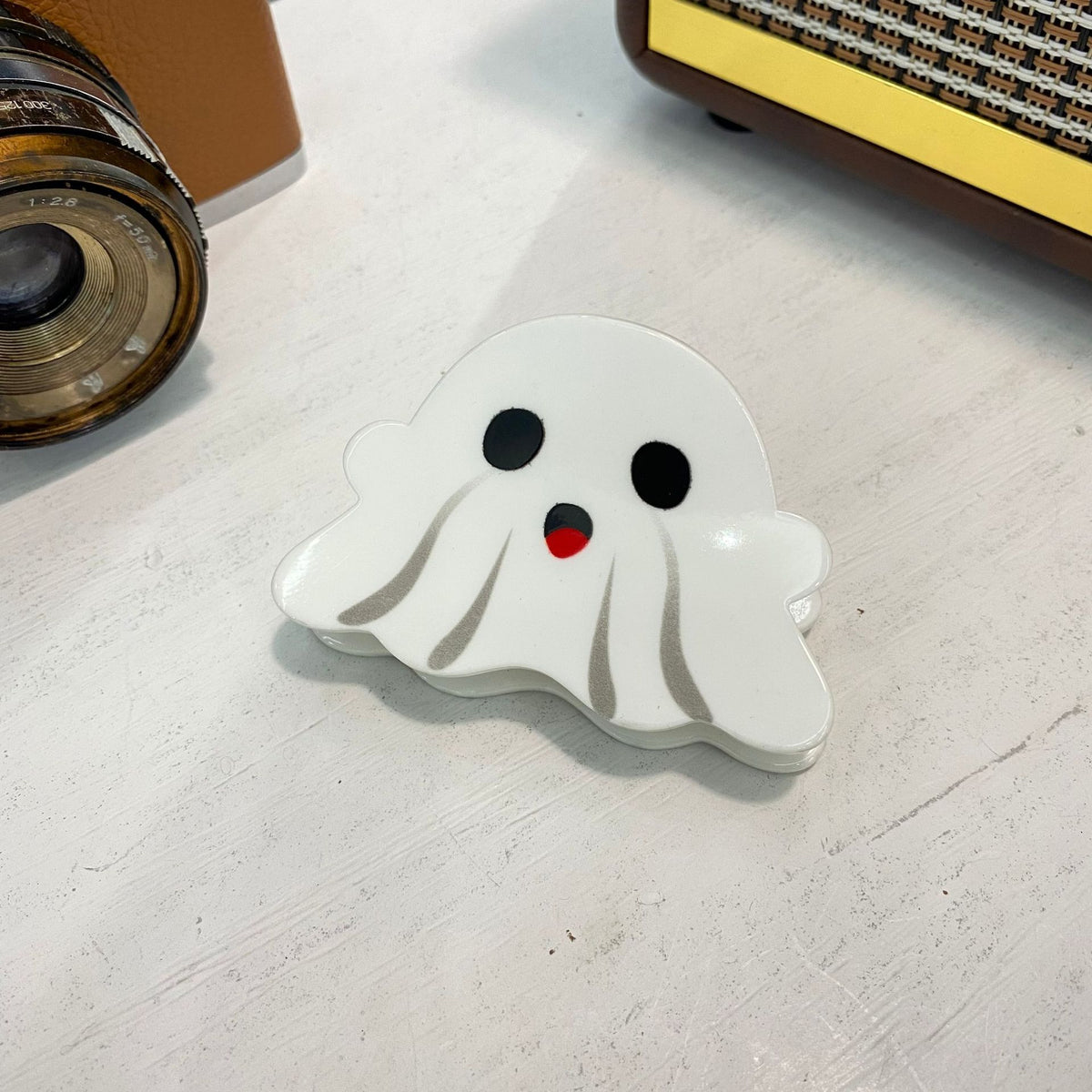 halloween hair claw - pumpkin, bat, ghost, and skull designs