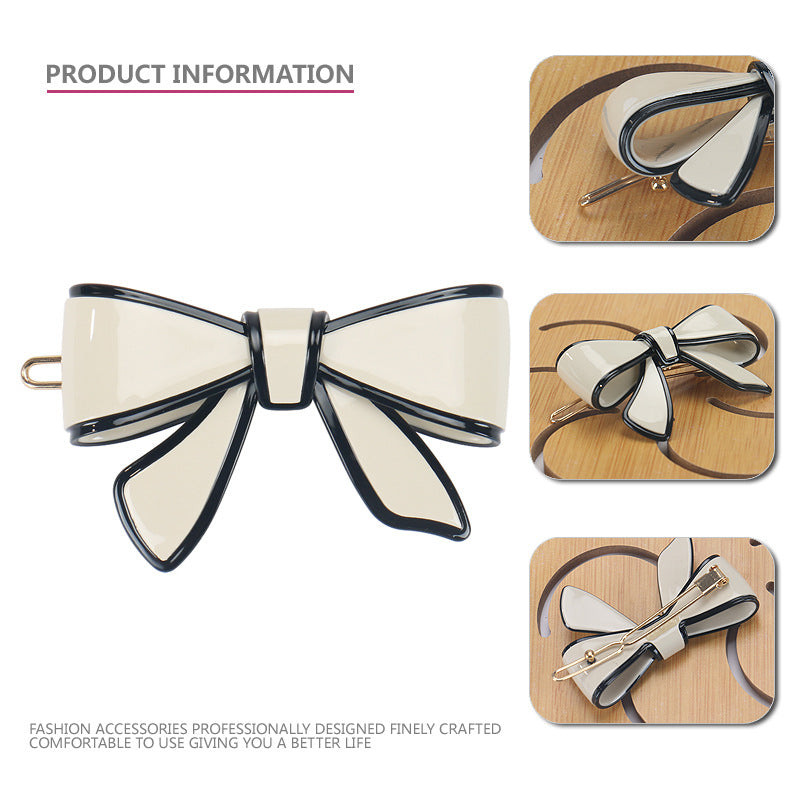 New Alexander Same Classic Diana Series Side Clip Bangs Clip Acetate Bow Side Broken Hairpin