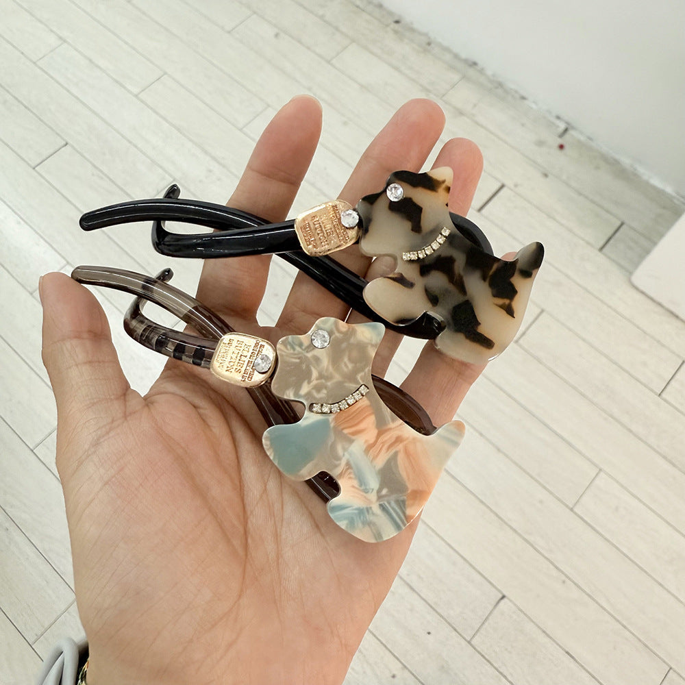 puppy one-word clip twist clip bangs clip side clip advanced sense back head hair clip