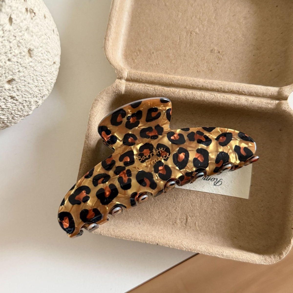 French leopard print Hair Claw