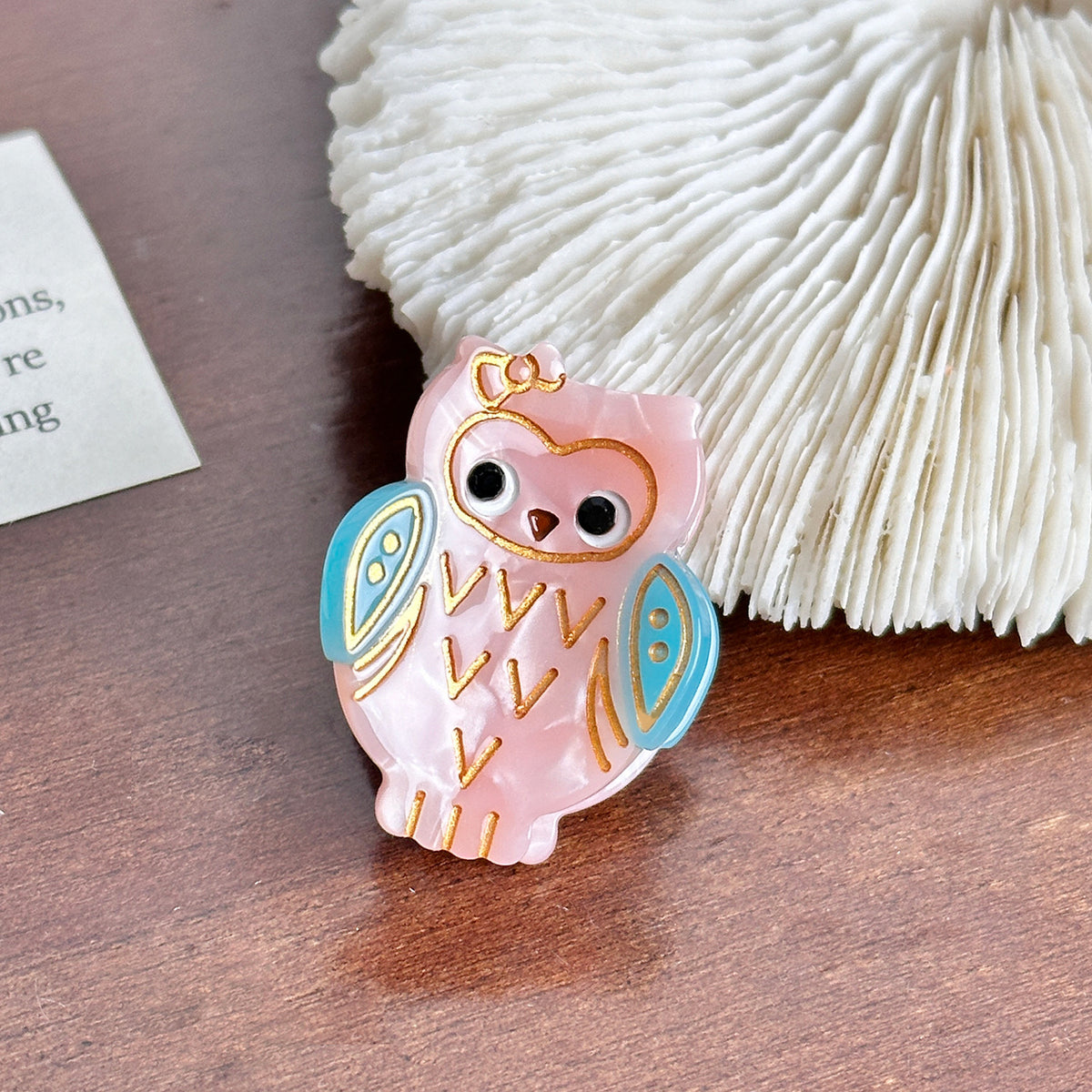 mini owl hair claw