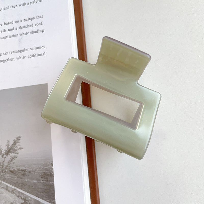 Small square hair claw