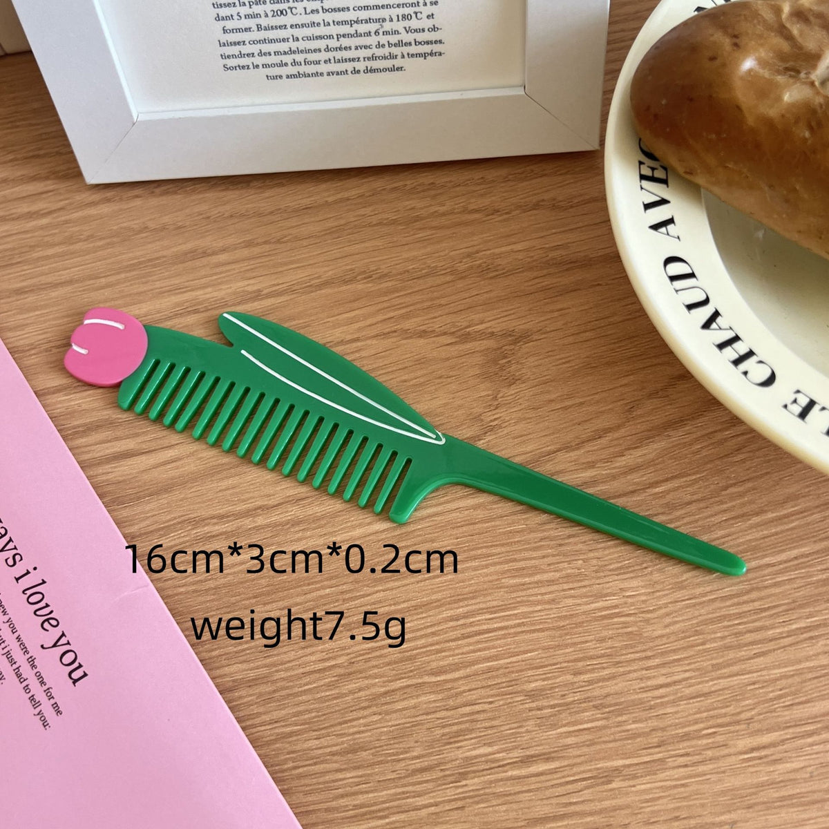 Tulip Flower Comb Premium Animal Vegetable Acetic Acid Makeup Fun Comb Portable Hair Comb