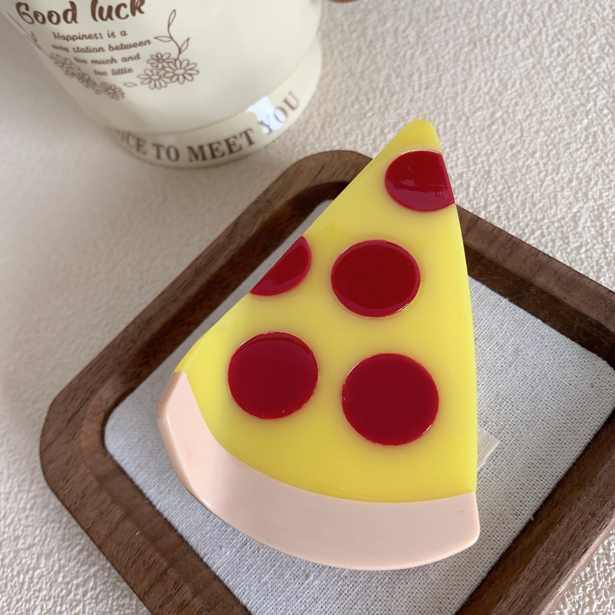 pizza food avocado hair claw