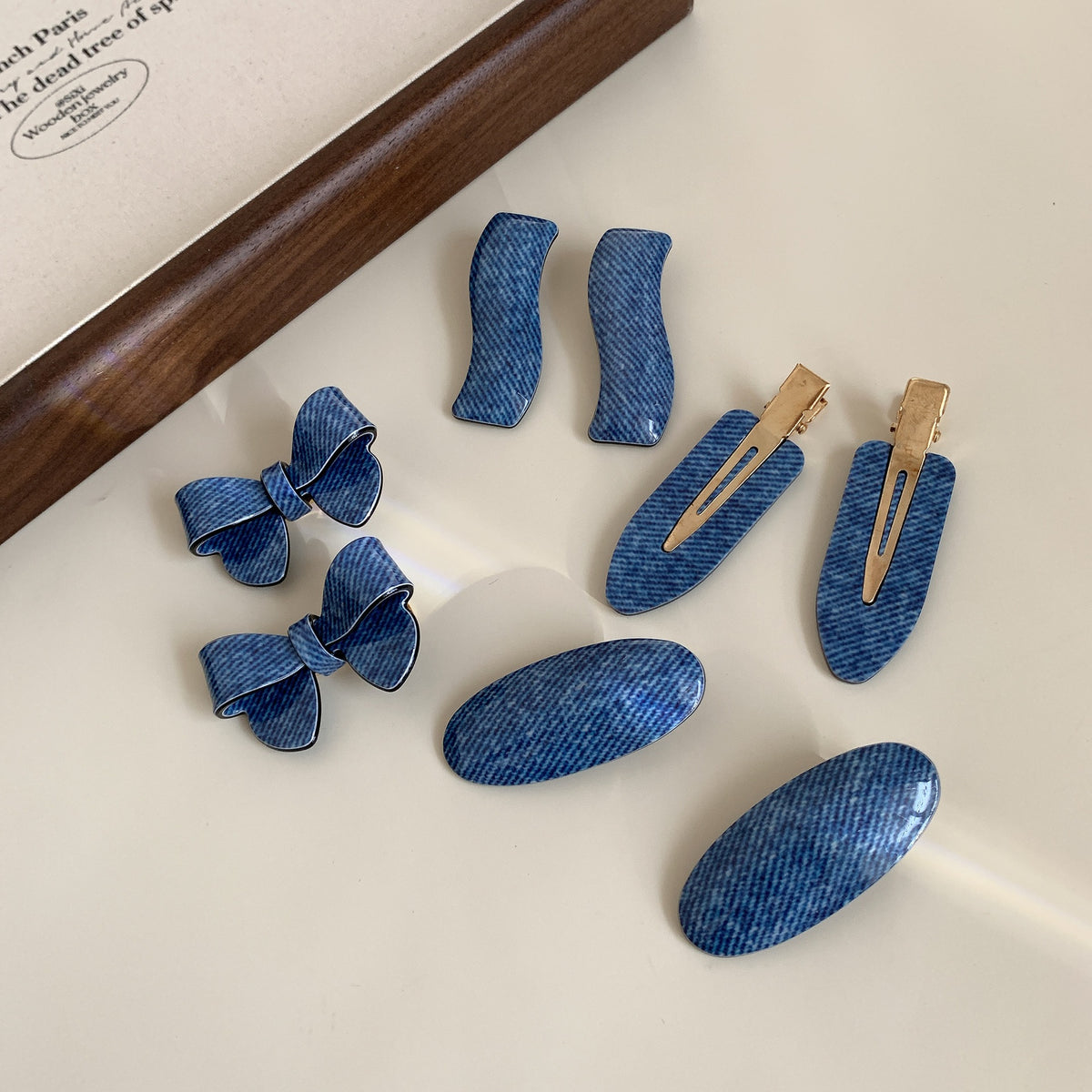 Denim Hair Claw