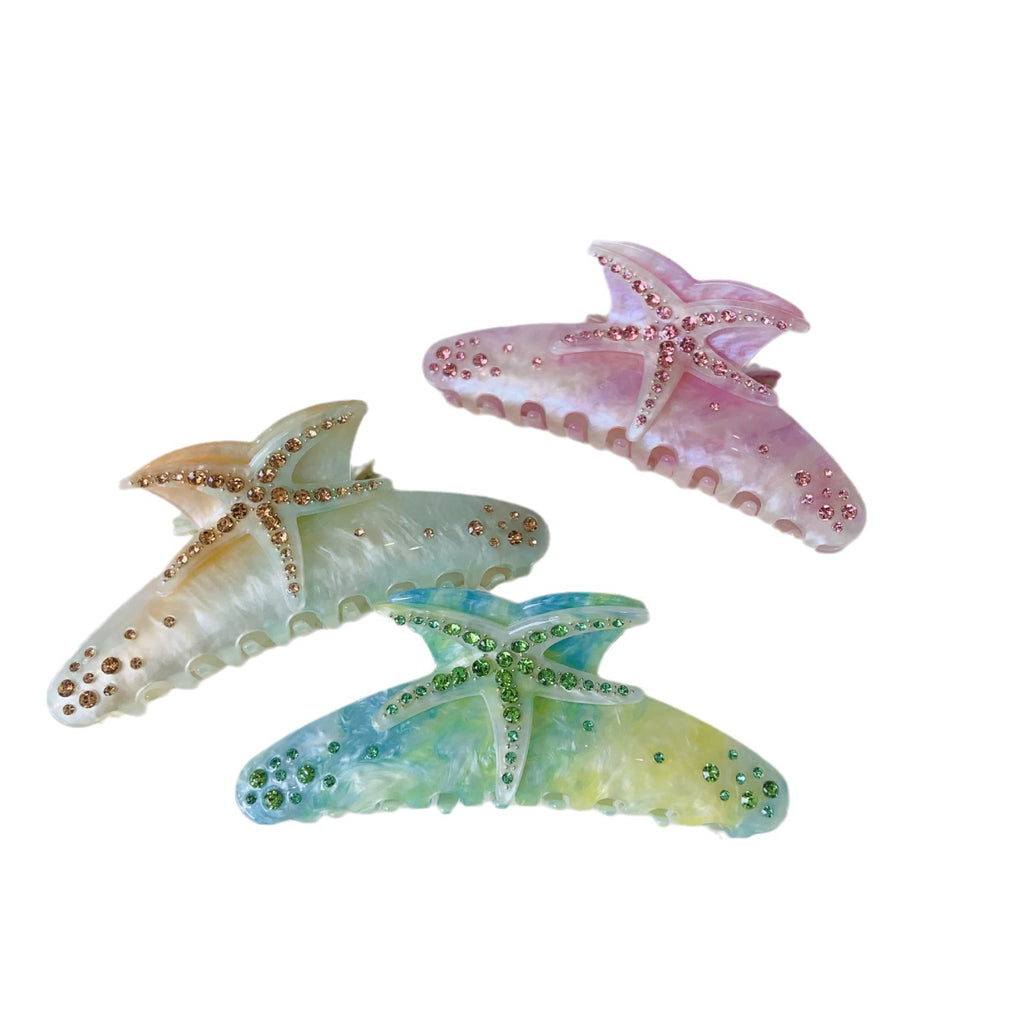 starfish diamonds hair claw