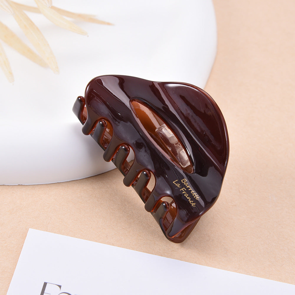 French acetic acid hairpin retro hollow tortoiseshell hair claw