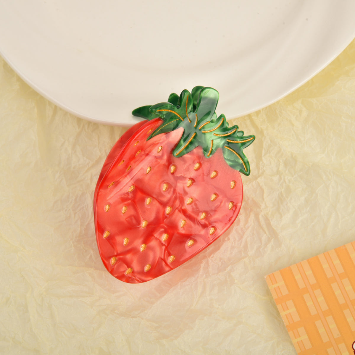 fruit strawberry hair claw