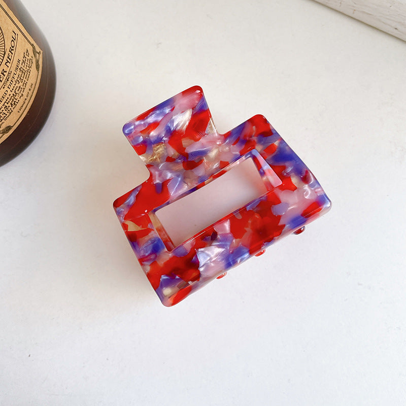 Small square hair claw
