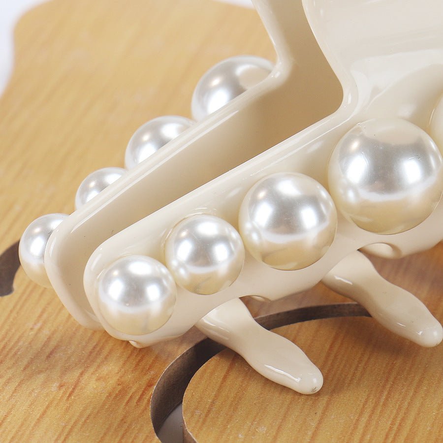 Alexander has the same hair grab, classic Yuehua series back head grab clip acetic acid, high-quality pearl shark clip