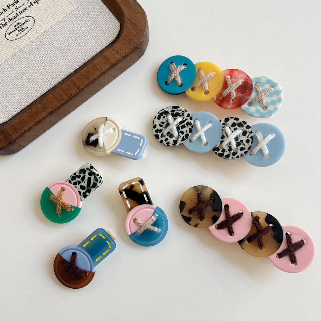 button hair clip