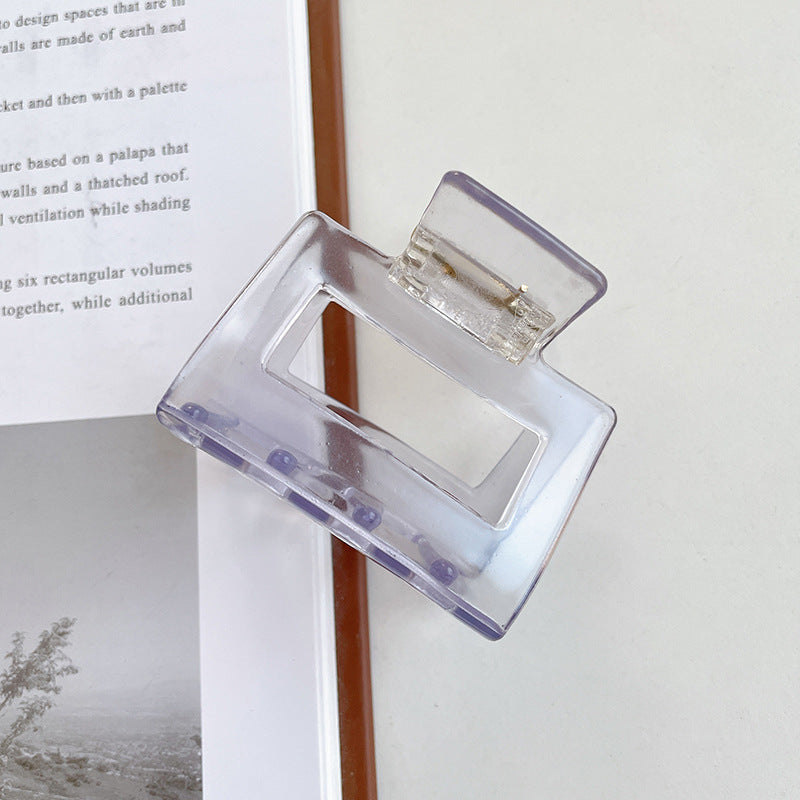 Small square hair claw