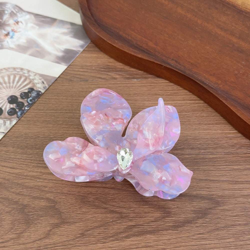 Retro Phalaenopsis acetate grab clip versatile hairpin hair claw