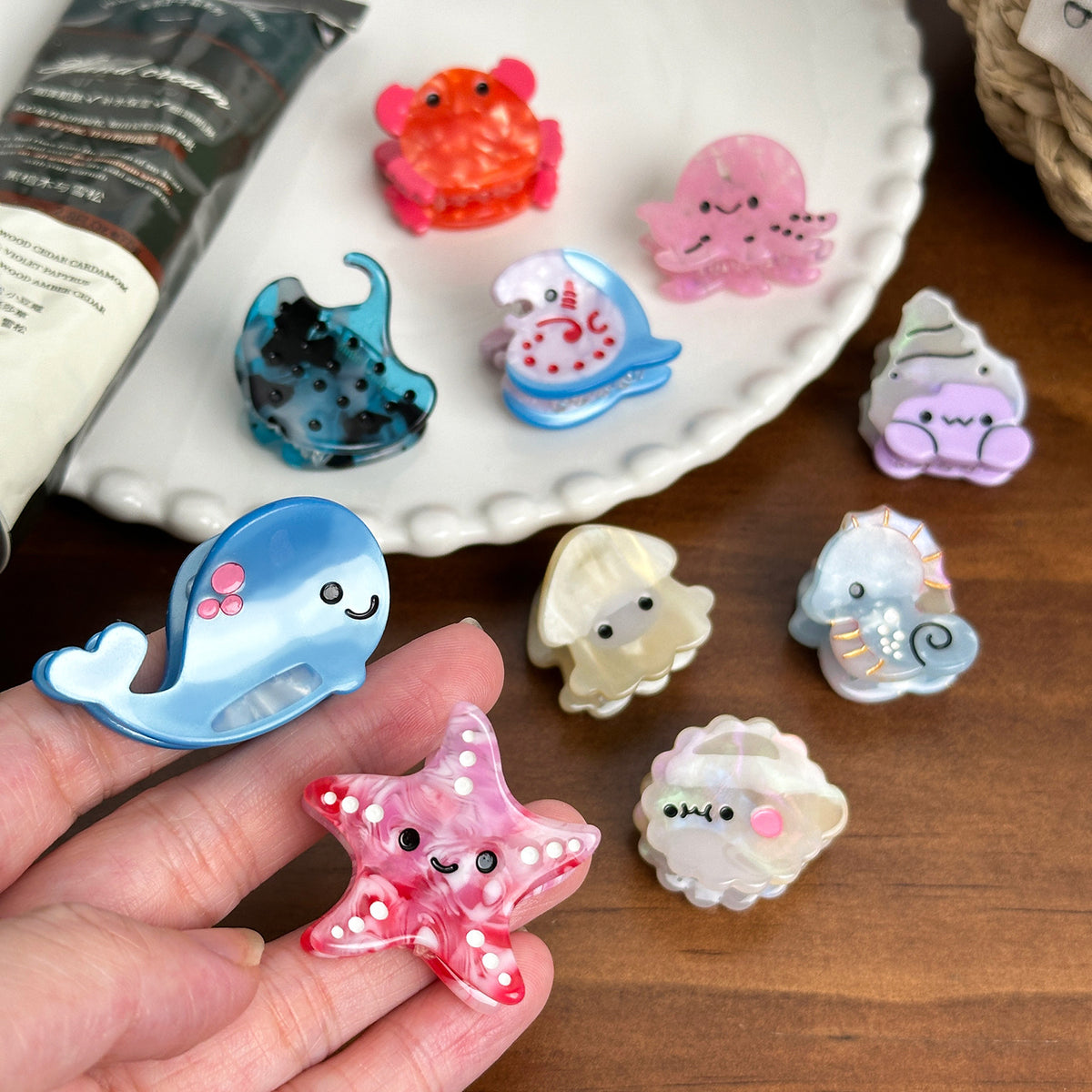 marine animal mini hair claw