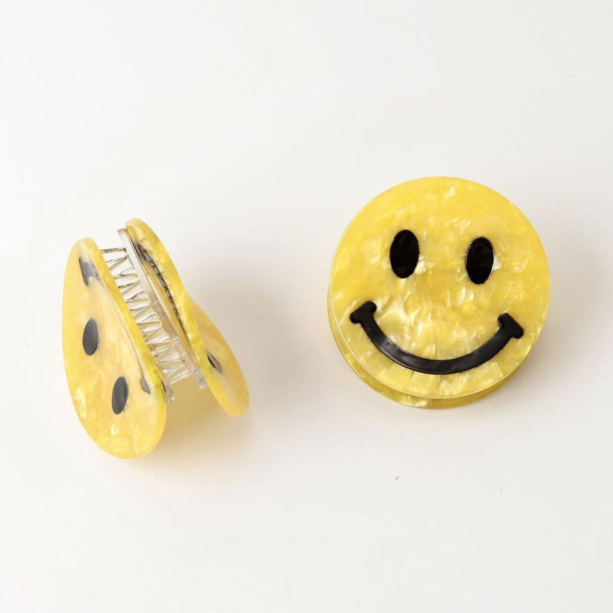 smiley face hair claw