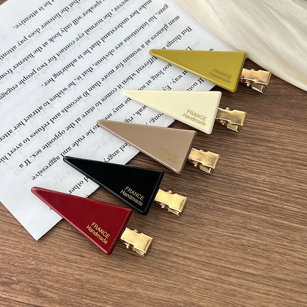 Triangle Acetic Acid Hairpin Traceless Duckbill Clip Broken Hair Clip