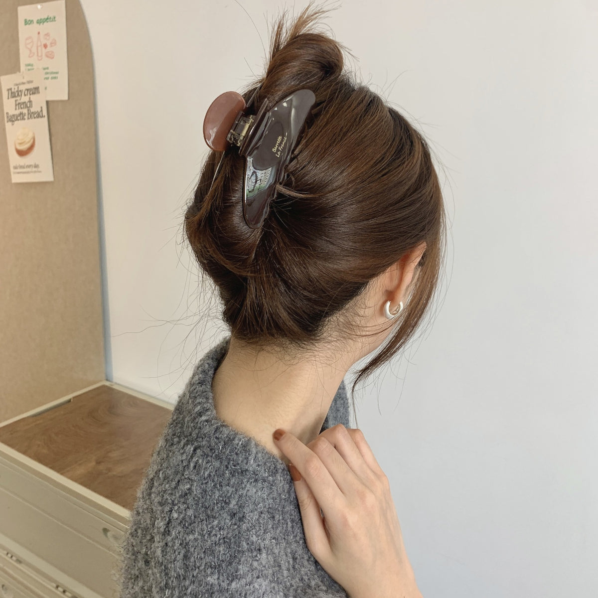 gold label gripper anchor red hair gripper classic simple hairpin female elegant cross-border hair claw