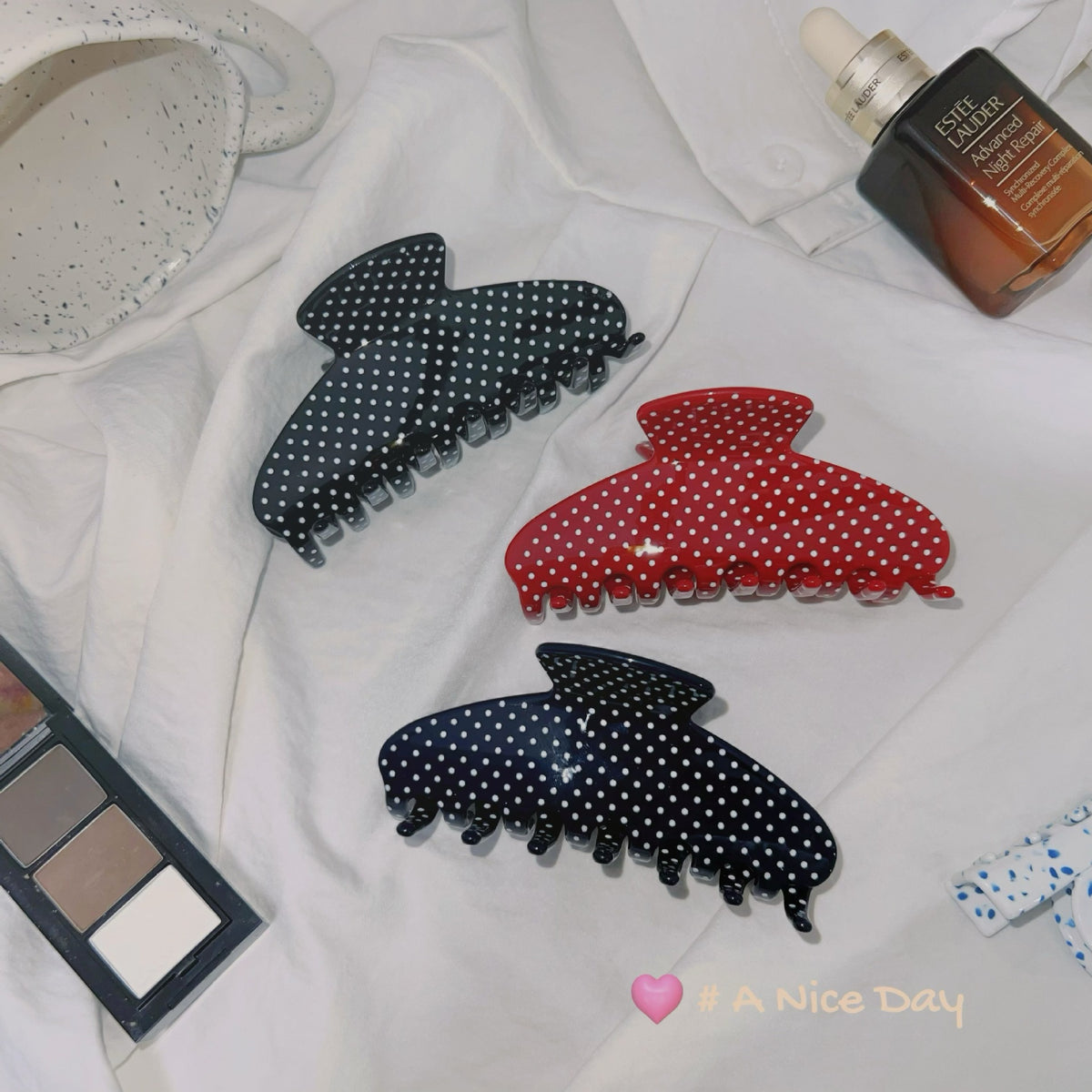 Polka Dot Hair Claw