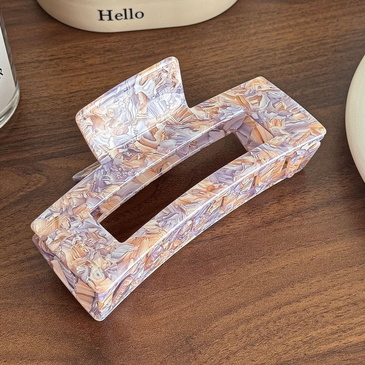 13cm oversized square hair claw