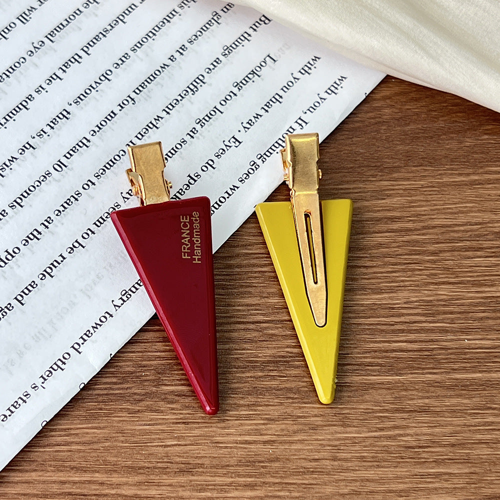 Triangle Acetic Acid Hairpin Traceless Duckbill Clip Broken Hair Clip