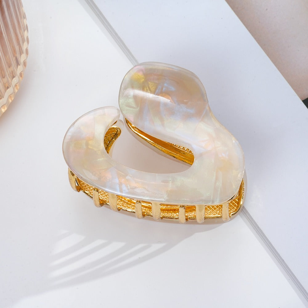 French acetic acid hairpin retro hollow tortoiseshell hair claw