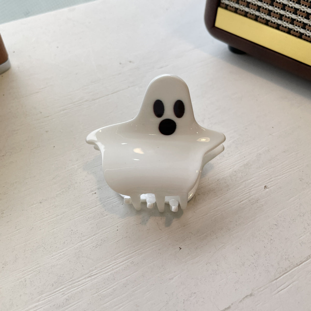 halloween hair claw - pumpkin, bat, ghost, and skull designs