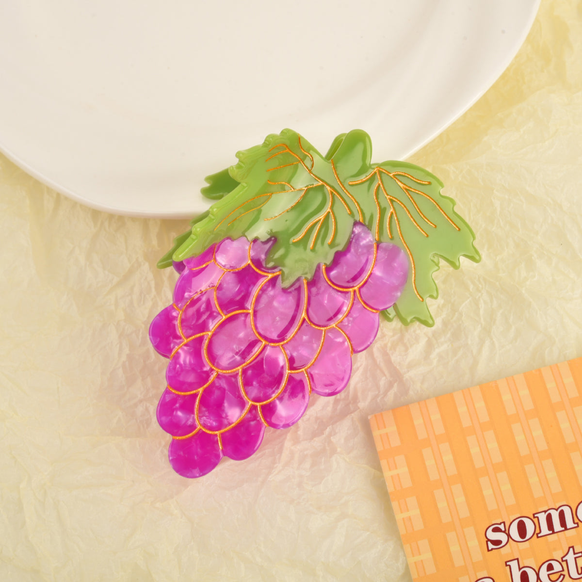 fruit strawberry hair claw