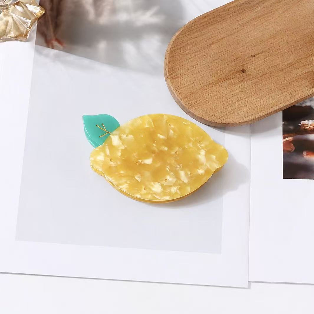 lemon fruit hair claw