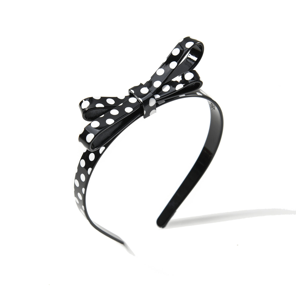 polka dot bow headband