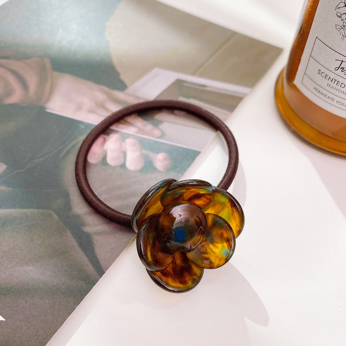 Three-dimensional Camellia hair clip