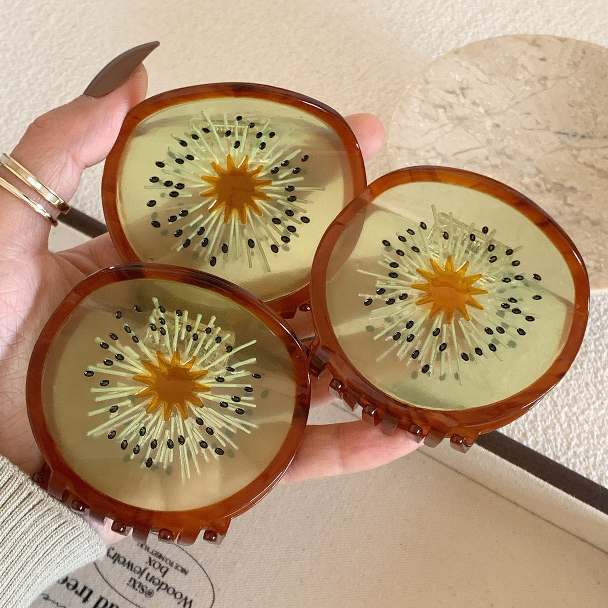 Fruit Kiwi Hair Claw