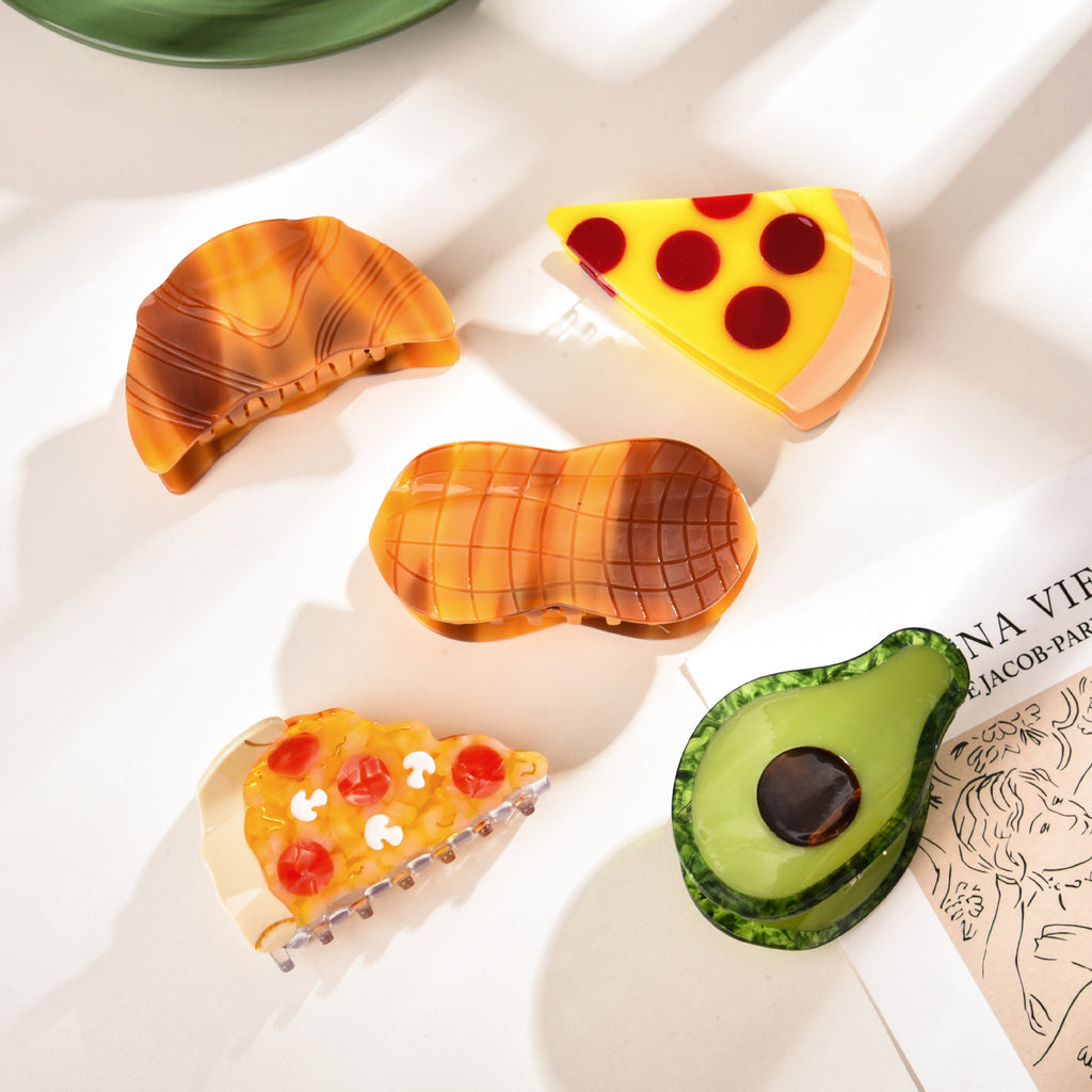 food peanut avocado Cheese hair claw