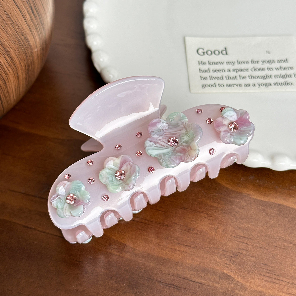 Diamond Flower  Hair Claw