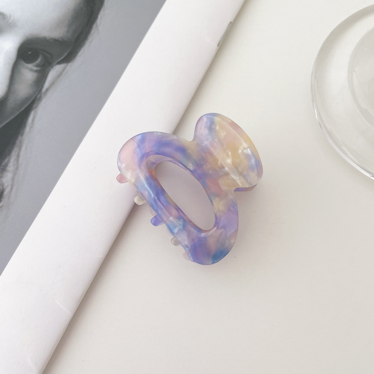 hollow temperament mini small bangs top hair claw