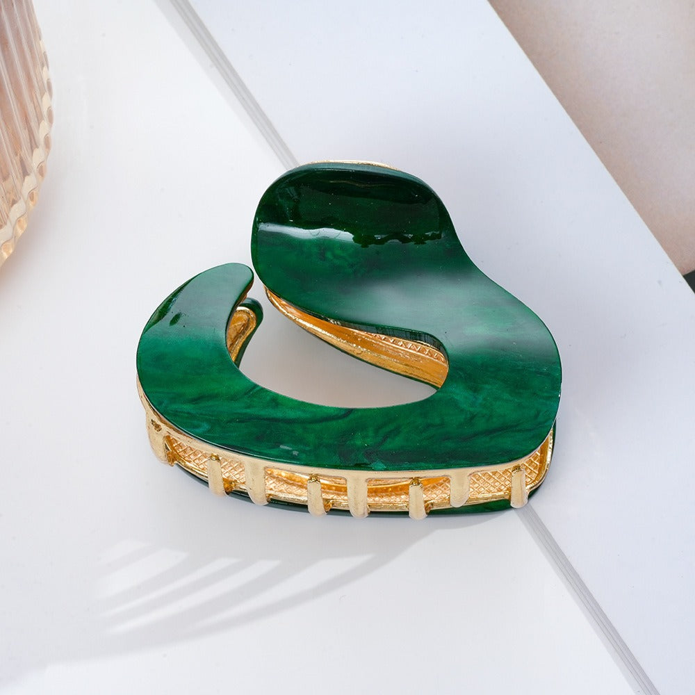 French acetic acid hairpin retro hollow tortoiseshell hair claw