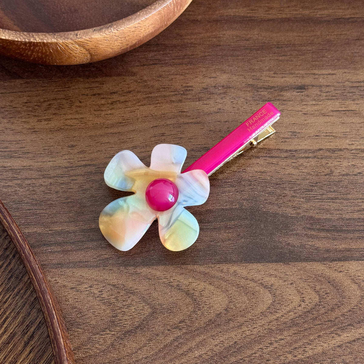 flower hairpin bangs side clip