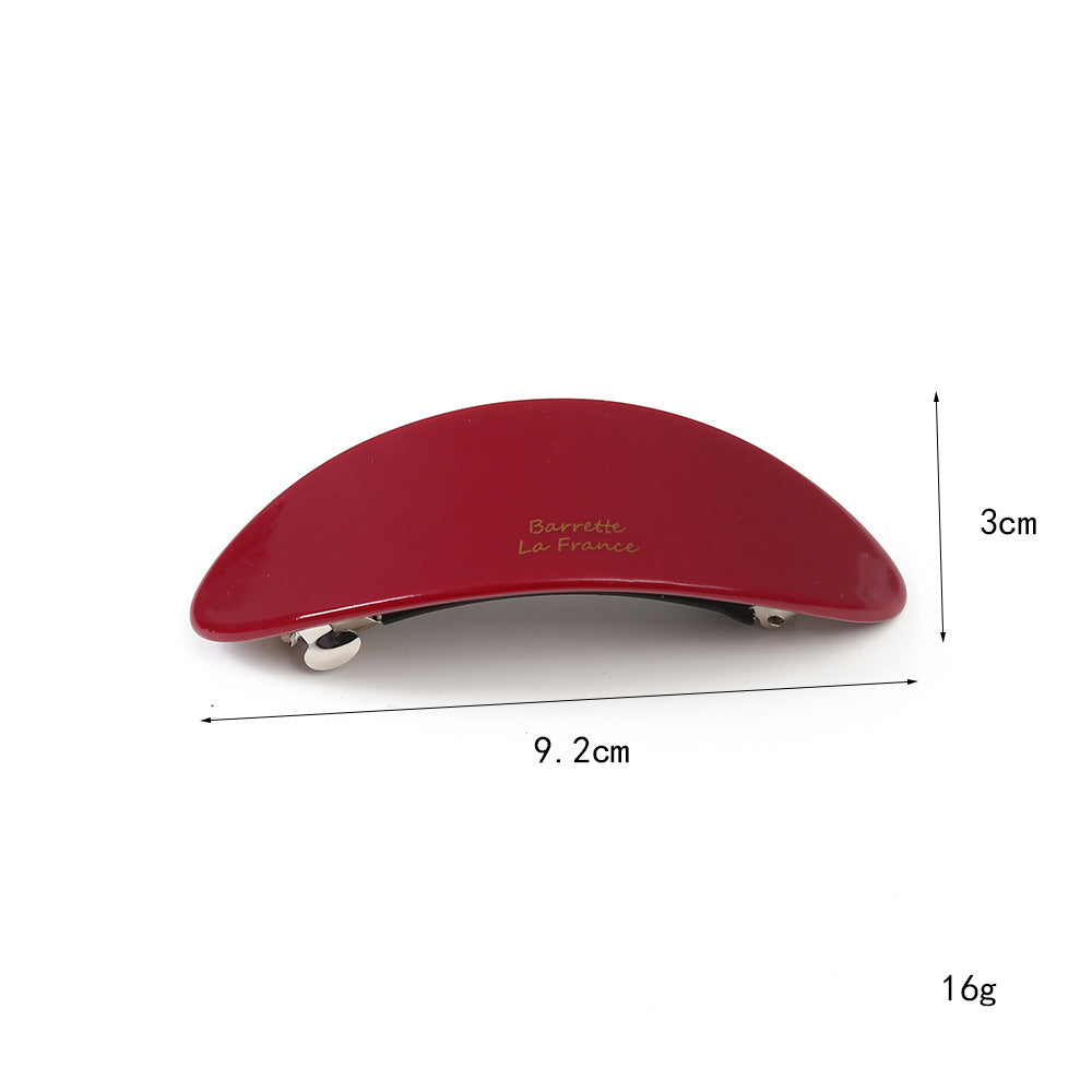Korean-style acetate spring clip oval-shaped fringe hair claw