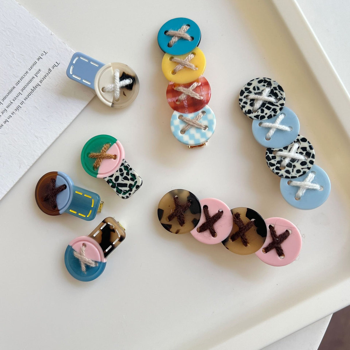 button hair clip