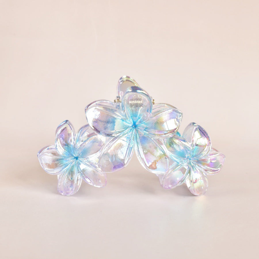 matte flower grab hair claw