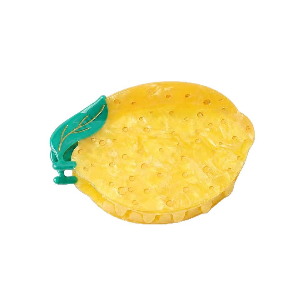 lemon fruit hair claw