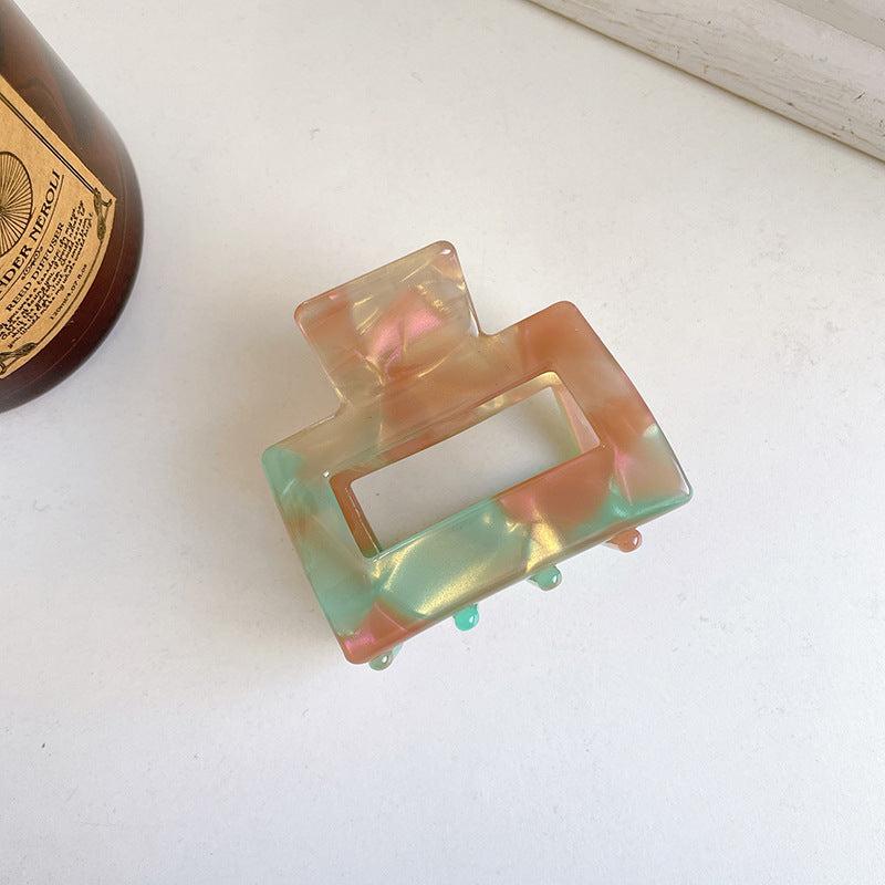 Small square hair claw